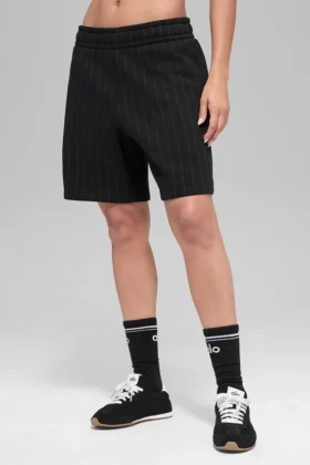 Shorts à fines rayures 7" - Rayures noires