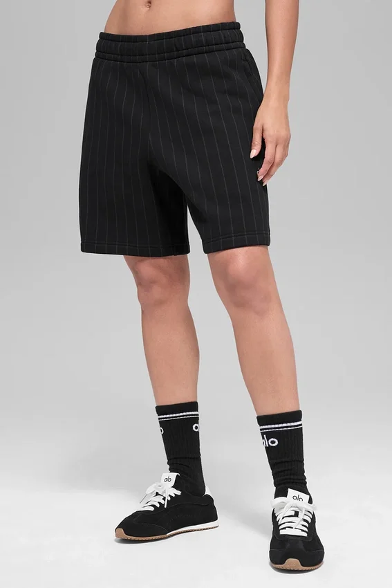 Shorts à fines rayures 7" - Rayures noires