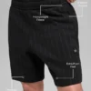 Shorts à fines rayures 7" - Rayures noires