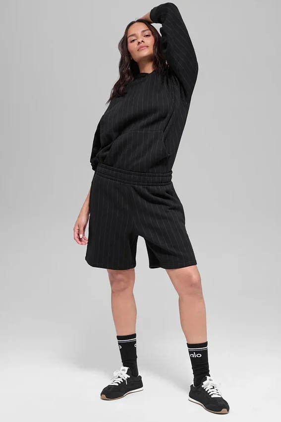 Shorts à fines rayures 7" - Rayures noires
