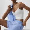 Shorts à fines rayures « Daylight » - Bleu Provence clair/Blanc