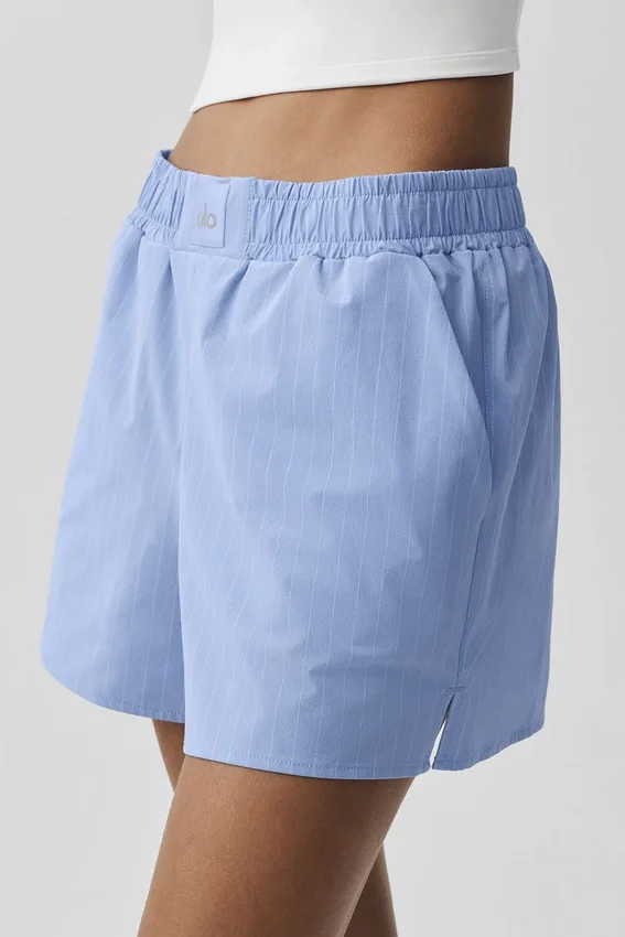Shorts à fines rayures « Daylight » - Bleu Provence clair/Blanc