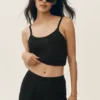 Shorts Heatwave taille mi-haute en soie et cachemire - Noir