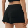 Shorts Heatwave taille mi-haute en soie et cachemire - Noir