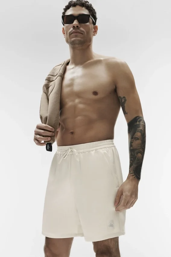 Shorts Horizon en satin 7" - Couleur os