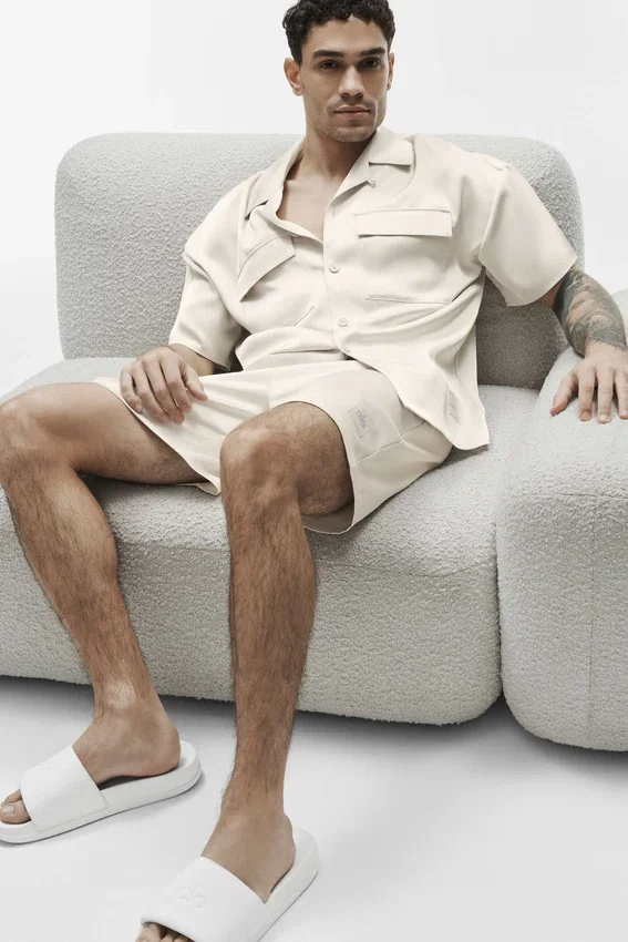 Shorts Horizon en satin 7" - Couleur os