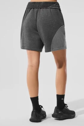 Shorts « Make Waves » 7″ – Gris chiné foncé ton sur ton