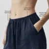 Shorts mi-transparents « Golden Hour » à taille mi-haute - Bleu marine