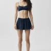 Shorts mi-transparents « Golden Hour » à taille mi-haute - Bleu marine
