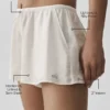 Shorts mi-transparents « Golden Hour » à taille mi-haute - Ivoire