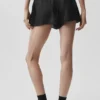 Shorts mi-transparents « Golden Hour » à taille mi-haute – Noir