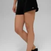 Shorts « On Duty » en micro-velours côtelé – Noir
