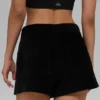 Shorts « On Duty » en micro-velours côtelé – Noir