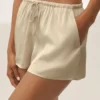 Shorts Radiance en mélange de soie - Beige sable