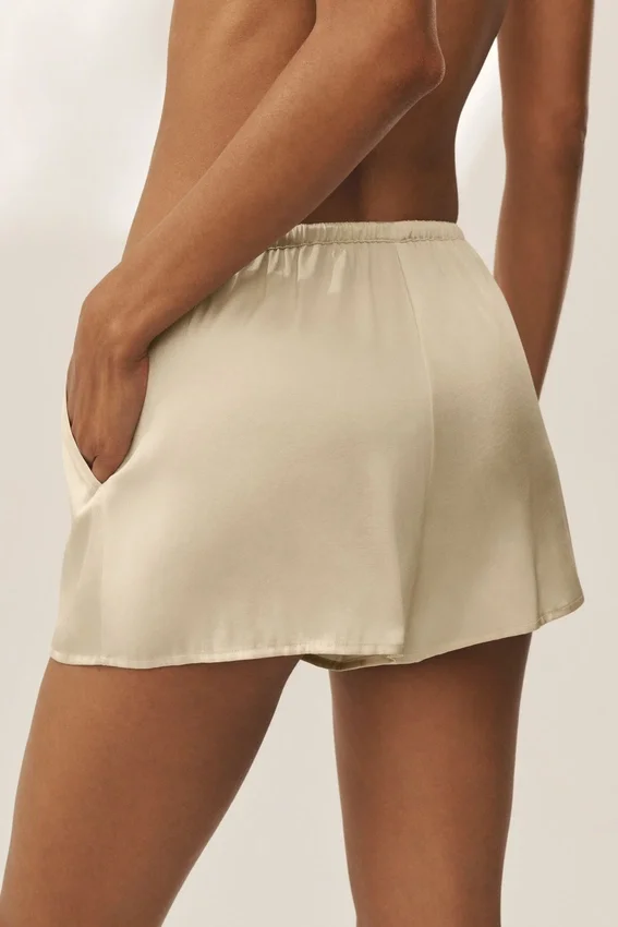 Shorts Radiance en mélange de soie - Beige sable