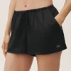 Shorts Radiance en mélange de soie - Noir