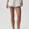 Shorts « Real Deal » en coton High-Waist – Blanc