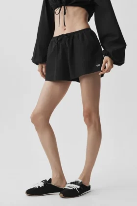 Shorts « Real Deal » en coton High-Waist - Noir