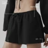 Shorts « Real Deal » en coton High-Waist - Noir