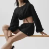 Shorts « Real Deal » en coton High-Waist - Noir