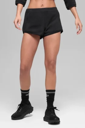 Shorts Retreat en polaire - Noir
