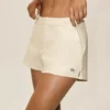 Shorts Riviera taille basse en mélange de lin - Beige sable