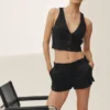Gilet Riviera en mélange de lin - Noir