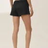 Shorts Riviera taille basse en mélange de lin – Noir