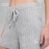Shorts « Winter Bliss » en maille torsadée - Gris chiné athlétique