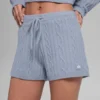 Shorts Winter Bliss en maille torsadée - Winter Frost