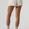 Shorts Winter Bliss à mailles torsadées - Ivoire