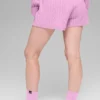 Shorts « Winter Bliss » à mailles torsadées – Rose « Candy Heart »