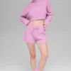 Shorts « Winter Bliss » à mailles torsadées – Rose « Candy Heart »