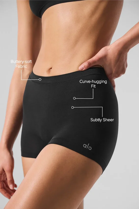Shorty Sheer Glow - Noir