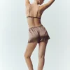 Silk Luminous Shorts - Alpine Cocoa