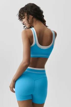 Soutien-gorge Airbrush Better Together – Bleu azur/Blanc