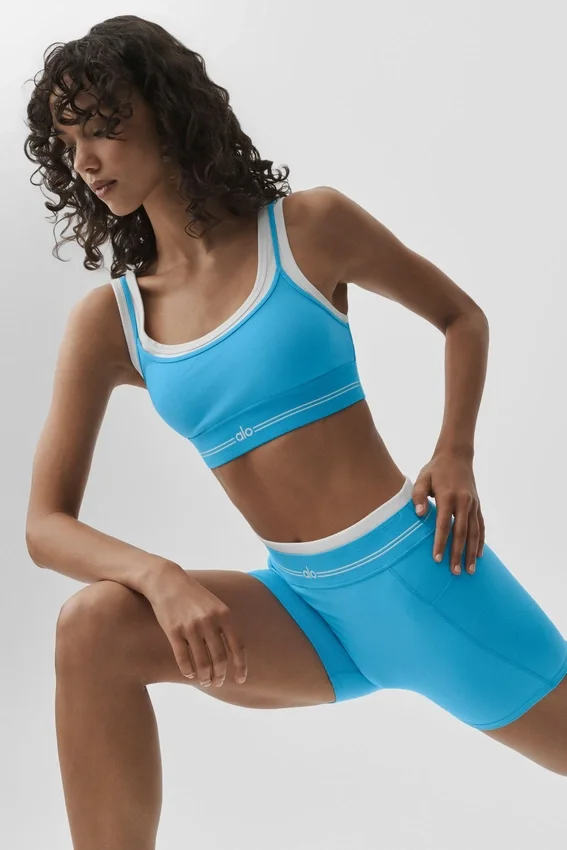 Soutien-gorge Airbrush Better Together - Bleu azur/Blanc