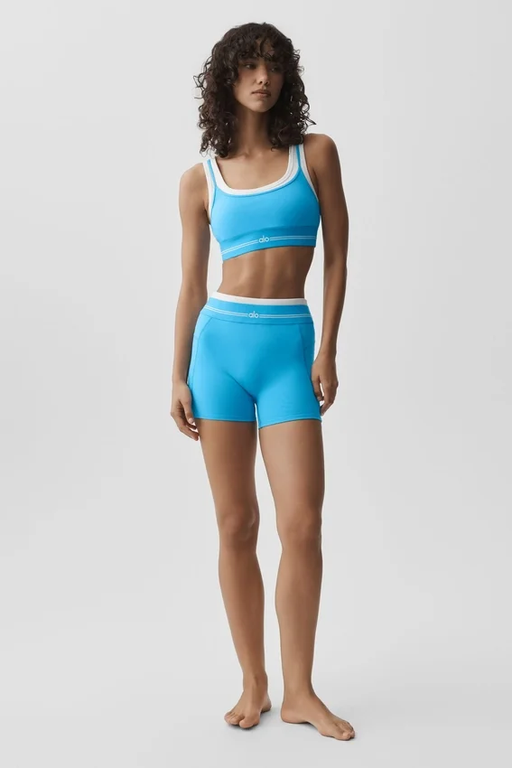 Soutien-gorge Airbrush Better Together - Bleu azur/Blanc