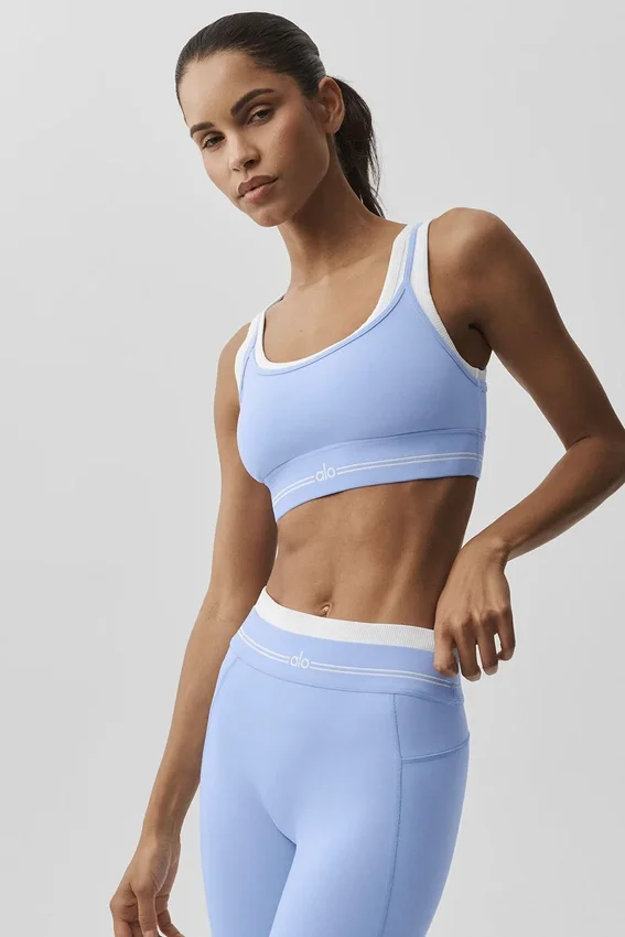 Soutien-gorge Airbrush Better Together - Bleu Provence clair/Blanc