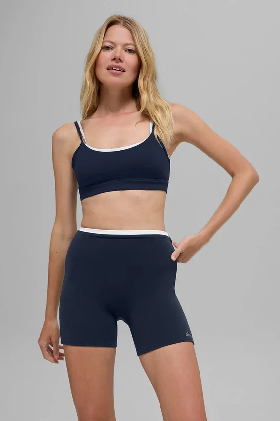 Soutien-gorge Airbrush Double Up – Bleu marine/Blanc