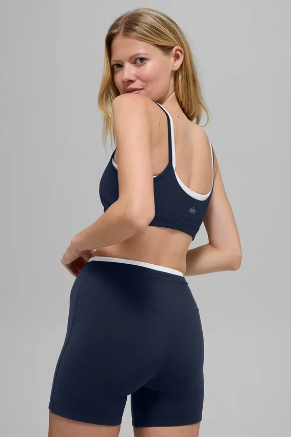 Soutien-gorge Airbrush Double Up – Bleu marine/Blanc