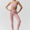 High-Waist Airbrush Fast Track Legging - Rose vintage/Blanc