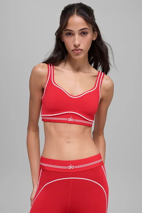 Soutien-gorge Airbrush Heart Throb - Rouge vif/Blanc