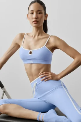 Soutien-gorge Airbrush Race Pace - Bleu Provence clair/Blanc