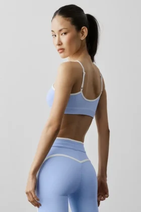 Soutien-gorge Airbrush Race Pace – Bleu Provence clair/Blanc