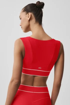 Soutien-gorge Airlift Alignment – Rouge vif/Blanc
