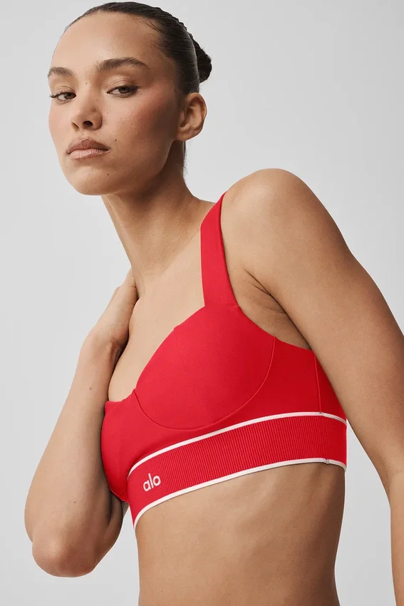Soutien-gorge Airlift Alignment - Rouge vif/Blanc