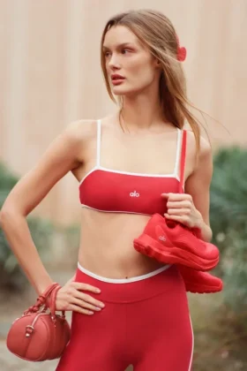 Soutien-gorge Airlift Charger - Rouge vif/Blanc