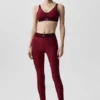 High-Waist 7/8 « Line up » Legging d'Airlift - Rouge « Summer Romance »