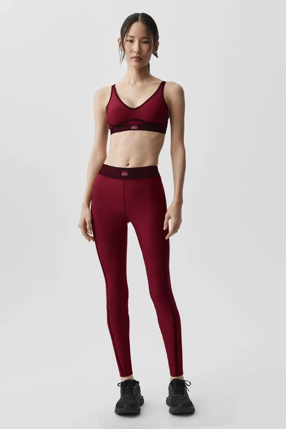 High-Waist 7/8 « Line up » Legging d'Airlift - Rouge « Summer Romance »